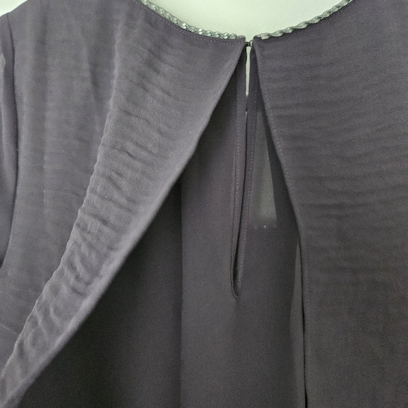 Rebecca Taylor plum layers sheer blouse size 2 - Picture 8 of 8